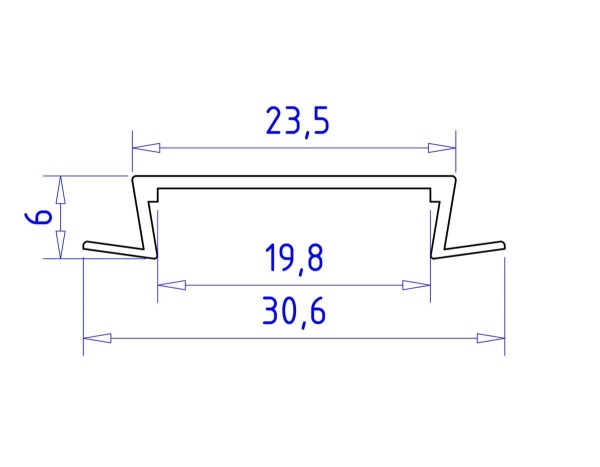 Встраиваемый профиль с рассеивателем Ambrella Illumination GP1100WH