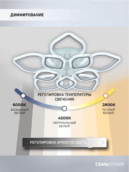 Потолочная светодиодная люстра Seven Fires Feri SF5029/11C-WT-RGB