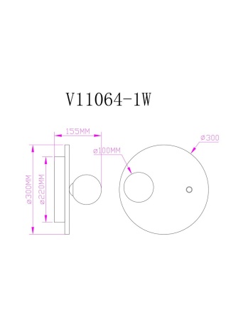 Бра Moderli Cavity V11064-1W