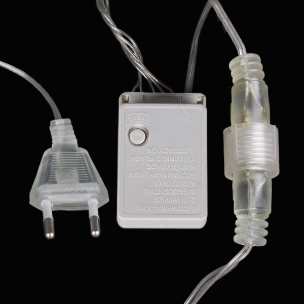 Cветодиодная гирлянда Sneha бахрома 230V теплый белый 8 режимов A-056 WW