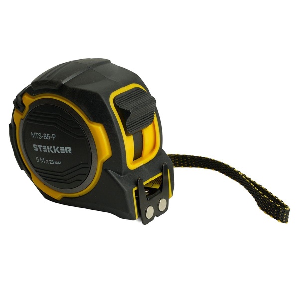 Рулетка, 5 м х 25 мм, магнит, II класс точности, двухстороннее нанесение, Stekker MTS-85-P 50210