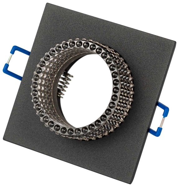 Светильник встраиваемый декоративный ЭРА DK110 BK/GR под лампу MR16 GU5.3 черный/серый Б0058424