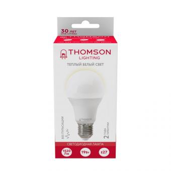 Лампа светодиодная Thomson E27 19W 3000K груша матовая TH-B2347