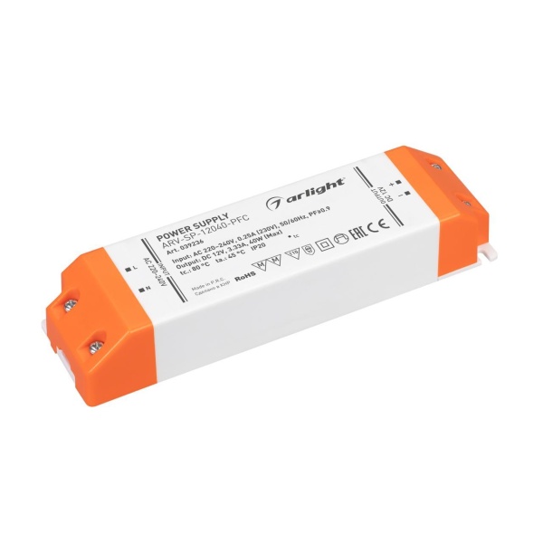 Блок питания Arlight ARV-SP-12040-PFC 12V 40W IP20 3,33A 039236