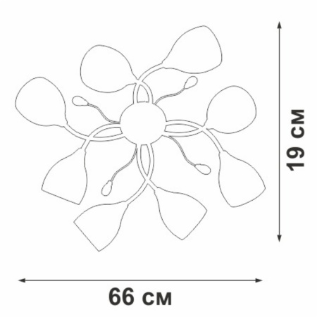 Потолочная люстра Vitaluce V3161-0/8PL