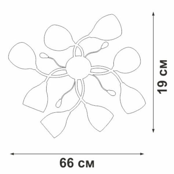 Потолочная люстра Vitaluce V3161-0/8PL