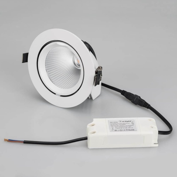 Встраиваемый светодиодный светильник Arlight LTD-Explorer-R130-20W Warm3000 024031 Встраиваемый светодиодный светильник Arlight LTD-Explorer-R130-20W Warm3000 024031