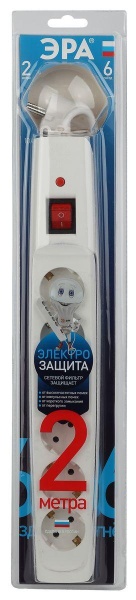 Сетевой фильтр ЭРА 6гн 2м с/з SFX-6es-2m-W Б0044023 Сетевой фильтр ЭРА 6гн 2м с/з SFX-6es-2m-W Б0044023