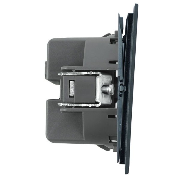 Выключатель 2-клавишный (механизм), Stekker, 250В, 10А Мия, RSW10-3104-05, черный бархат 50443