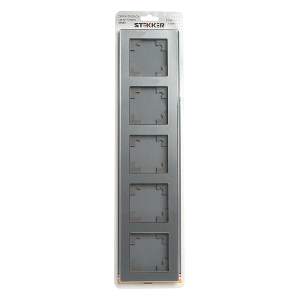 Рамка 5-постовая Stekker Катрин серебро GFR00-7005-03 39639