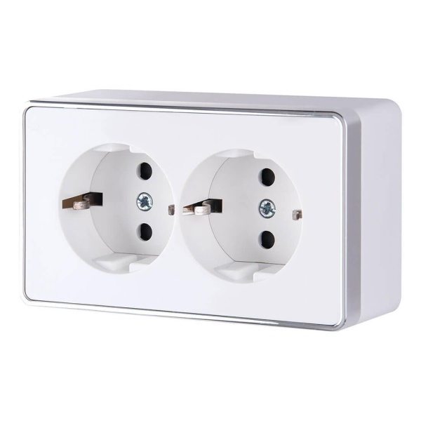 Розетка двойная с заземлением Werkel Gallant белый W5072101 4690389164644 Розетка двойная с заземлением Werkel Gallant белый W5072101 4690389164644