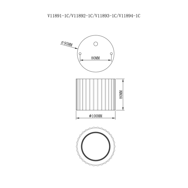 Настенно-потолочный светильник Moderli Cora V11891-1C