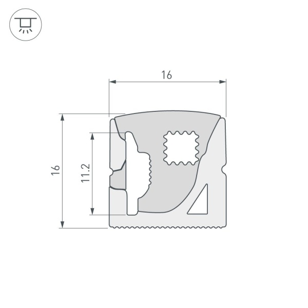 Профиль Arlight WPH-Flex-1616-Side-S11-5M White 040271(1)