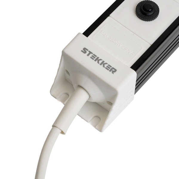 Сетевой фильтр 4-местный с/з Stekker 3x1мм2, 1,8 м, 250В, 16А Techno, HM22-41-02, белый 50147