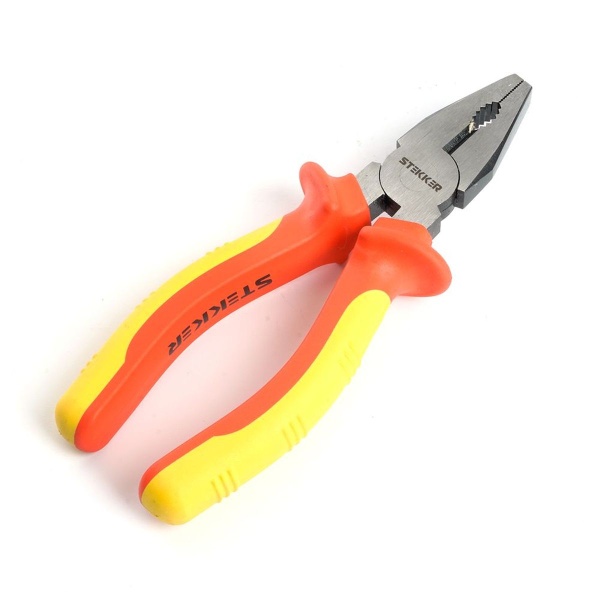 Плоскогубцы комбинированные диэлектрические, 160мм, Cr-V, двухкомпонентная рукоятка PLM-1-160-P 39779