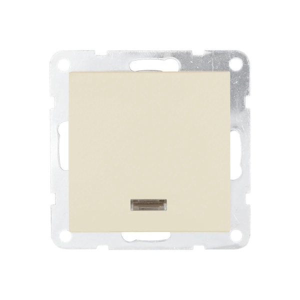 Переключатель одноклавишный LK Studio LK80 c подсветкой бежевый матовый 840402-1 Переключатель одноклавишный LK Studio LK80 c подсветкой бежевый матовый 840402-1