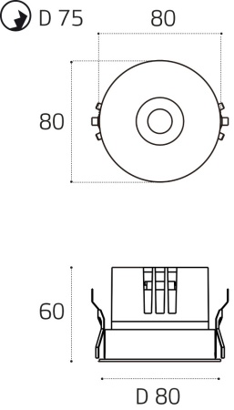Светильник встраиваемый влагозащищенный Italline IT014-0208 gold