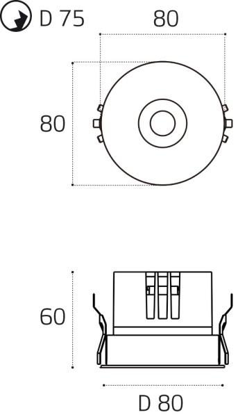 Светильник встраиваемый влагозащищенный Italline IT014-0208 gold