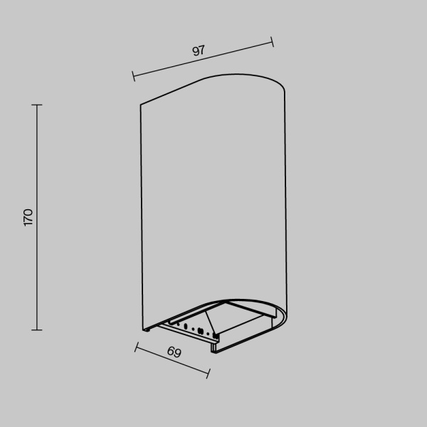 Уличный настенный светильник Maytoni Outdoor Drape O526WL-L10B3K