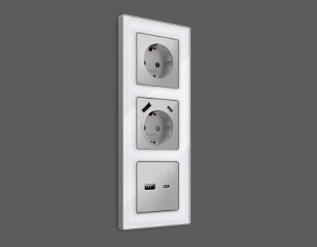 Лицевая панель розетки AMBRELLA VOLT AP4100