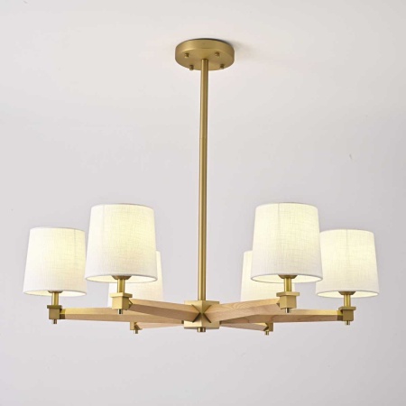 Подвесная люстра Imperium Loft Jorgenson D85 White/Light Wood 203575-26
