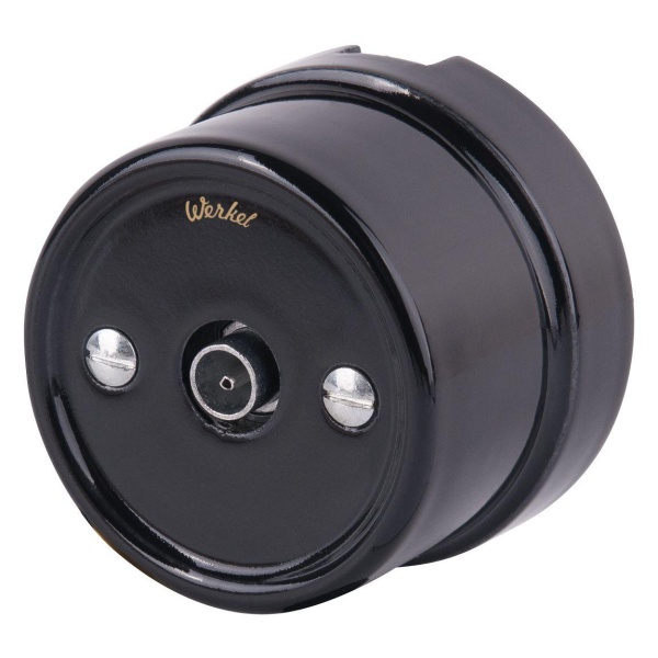 W5683008/ ТВ розетка (черный) Ретро