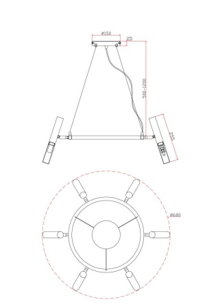 Подвесная люстра Freya Матч / Match FR6109PL-06G