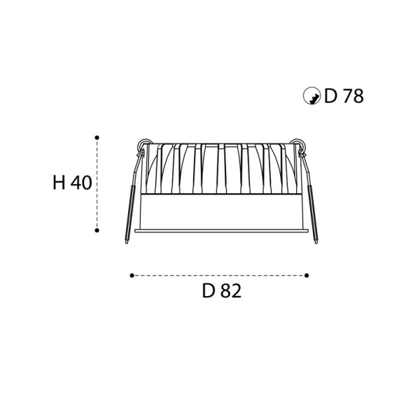 Встраиваемый светильник Italline IT08-8042 white 3000K