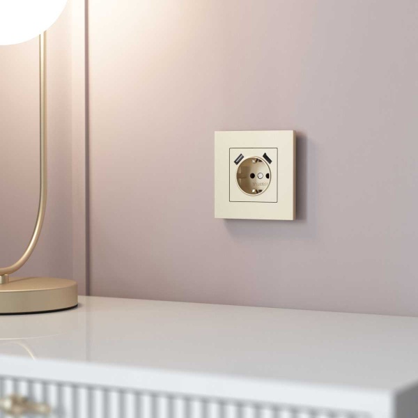 Рамка на 1 пост Slab шампань софт W0012911 a071623