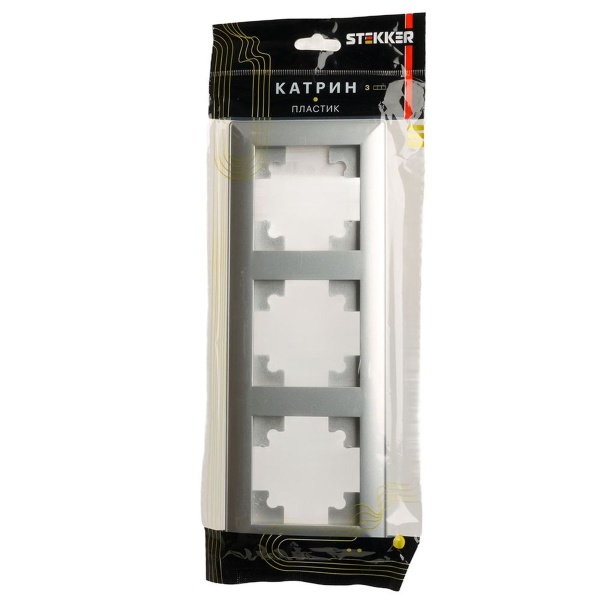 Рамка 3-постовая Stekker Катрин серебро PFR00-7003-03 39799