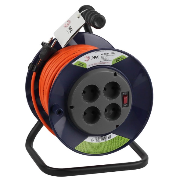 Удлинитель силовой ЭРА RPx-4s-2x1.0-30m Б0046843 Удлинитель силовой ЭРА RPx-4s-2x1.0-30m Б0046843