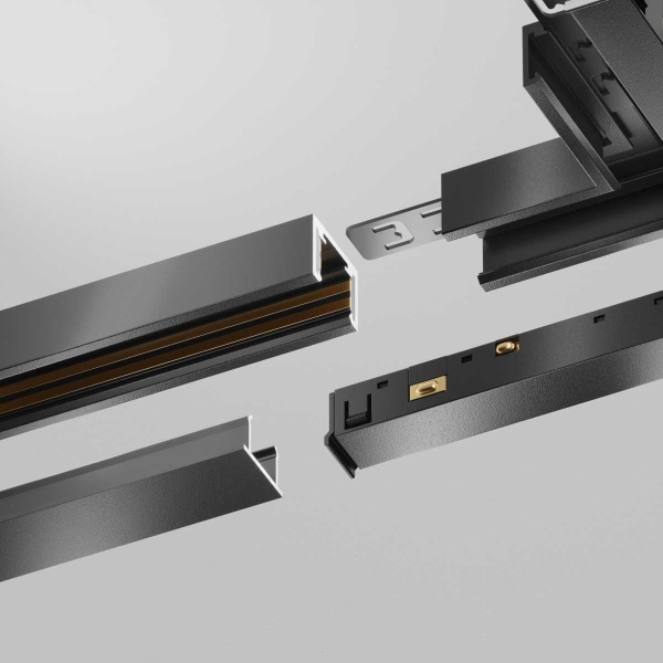 Декоративная накладка 1шт Exility X, черная Maytoni Technical EXILITY X Accessories for tracks Exility X TRA239DC-1B