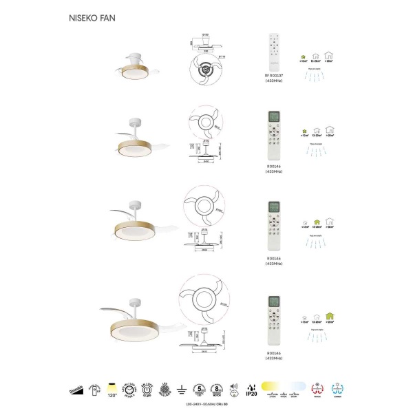 Люстра-вентилятор Mantra NISEKO FAN M 9010