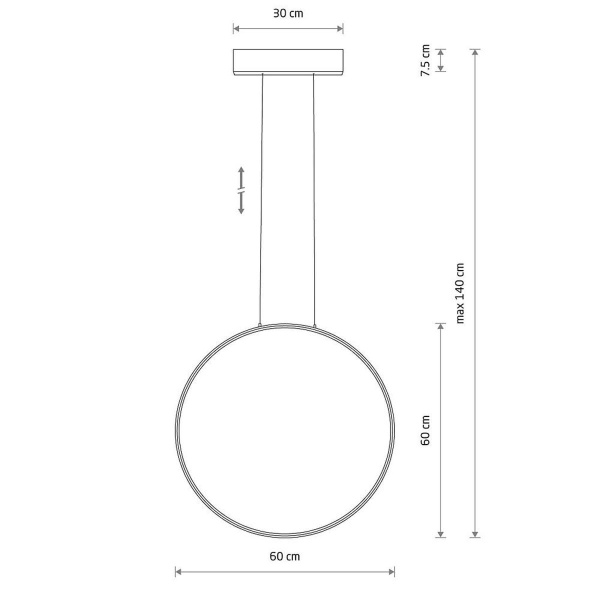 Подвесная люстра Nowodvorski Circolo Led M Black 10861