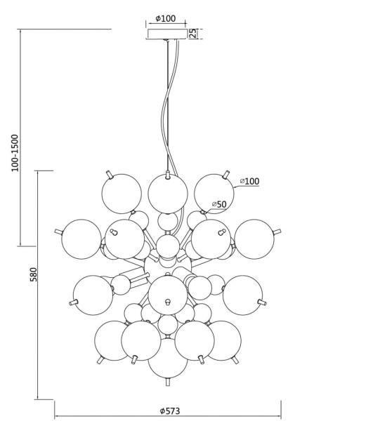 Подвесная люстра Maytoni Bolla MOD133PL-06CH