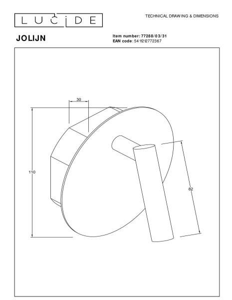 Спот Lucide Jolijn 77288/03/31