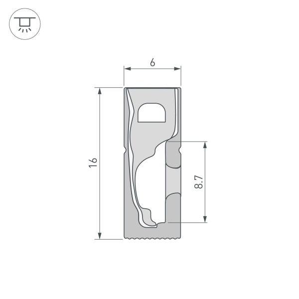 Профиль Arlight WPH-Flex-0616-Side-S9-5M Full Black 045842