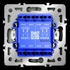 Перекрестный переключатель встраиваемый S70 двухклавишный 10А (титан) Voltum VLS020506