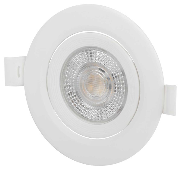 Светильник светодиодный встраиваемый ЭРА KL LED 25A-5 3K WH 5Вт 3000К круглый поворотный белый Б0068128