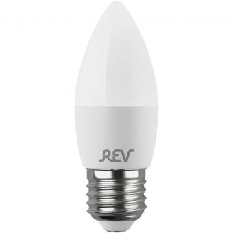 Лампа светодиодная REV C37 Е27 9W 6500K холодный белый свет свеча 32523 9