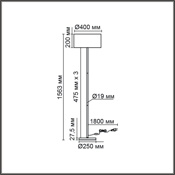 Торшер Lumion Moderni Nikki 8250/2F