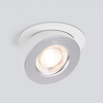 Встраиваемый светодиодный светильник Elektrostandard Pruno 25080/LED белый/серебро a060946