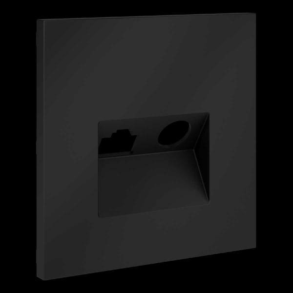 Накладка для розетки TV+RJ45 кат. 6, S70 (графит) Voltum VLS002707