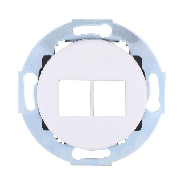 Накладка розетки компьютерной LK Studio Vintage Classic, Vintage Quadro на 2 входа белый 886204-0 Накладка розетки компьютерной LK Studio Vintage Classic, Vintage Quadro на 2 входа белый 886204-0