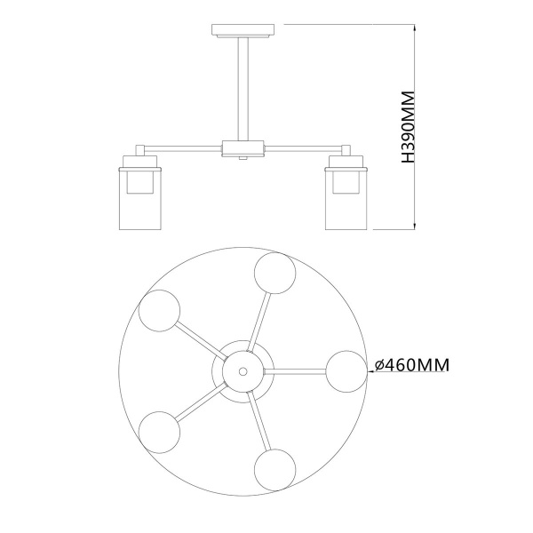 Потолочная люстра Escada Dinasty 2118/5P