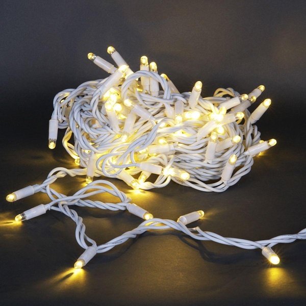 Cветодиодная гирлянда Sneha нить 24V теплый белый мерцающий A-504 WW