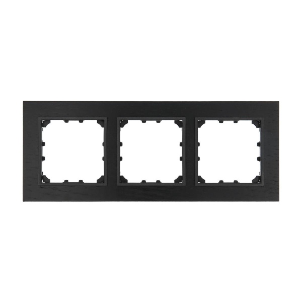 Рамка LK Studio 3-постовая из натурального темного дерева (венге) LK60 864345-1