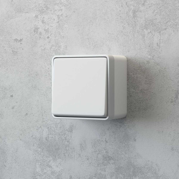 Выключатель одноклавишный влагозащищенный Werkel Gallant белый W5010201 4690389163920