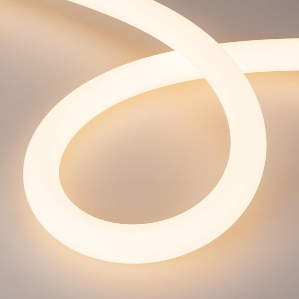 Светодиодная лента герметичная MOONLIGHT-SIDE-A336-D40mm 24V Warm2700 360deg (15 W/m, IP65, 2835, 5m, wire x1) Arlight 039320