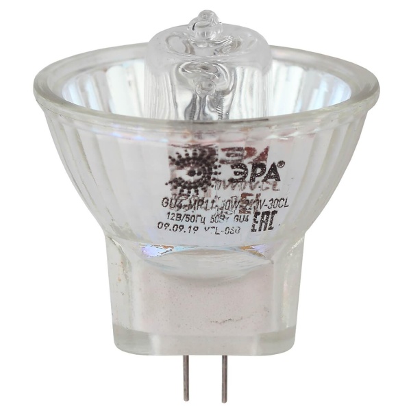 Лампа галогенная ЭРА GU4 50W 3000K прозрачная GU4-MR11-50W-12V-30CL Б0044749 Лампа галогенная ЭРА GU4 50W 3000K прозрачная GU4-MR11-50W-12V-30CL Б0044749